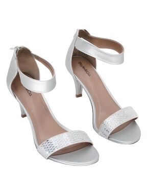 Style & Co Phillyis Womens Silver Rhinestone Evening Sandals Size 7M